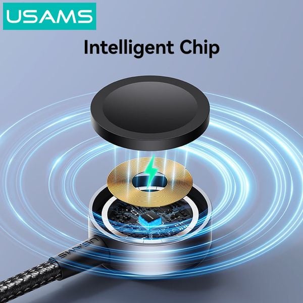 Cáp Sạc Nhanh C to 2C+Apple Watch Wireless Charger USAMS SJ785 72W (1.2m, 480Mbps)