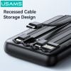 Pin Dự Phòng Kèm Cáp Type-C+Lightning+Micro USAMS CD273 10000mAh 10W (CCC / 3C Certification, LED Display)