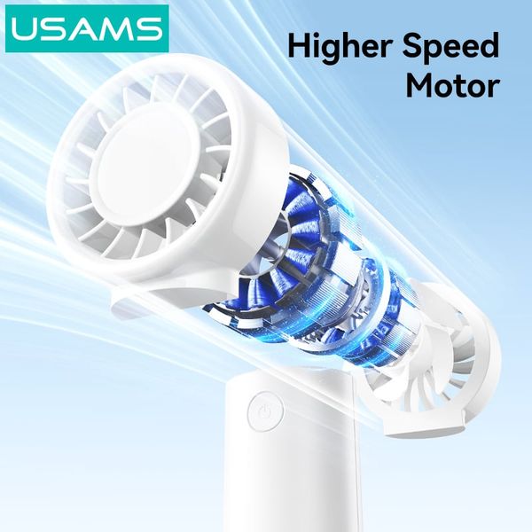 Quạt Mini Cầm Tay USAMS ICE01 3W (500mAh, 2H, 3-gears of Wind)