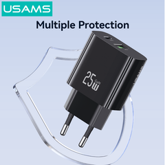 Củ Sạc Nhanh C+A USAMS CC315 25W (Trickle Charging Mode, Multiple Protection)