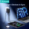 Củ Sạc Du Lịch Toàn Cầu Đa Năng USAMS CC334 T72 100W (3*Type-C + 1*USB-A ports, US/AU/UK/EU)