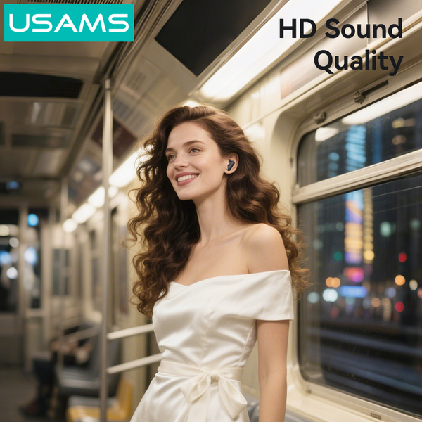 Tai Nghe Bluetooth TWS USAMS Echo E05 (Bluetooth v6.0, 3.5H, 3D Surround Stereo Sound, Low latency)