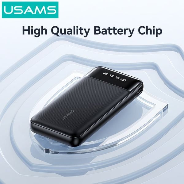 Pin Dự Phòng Kèm Cáp Type-C+Lightning+Micro USAMS CD273 10000mAh 10W (CCC / 3C Certification, LED Display)