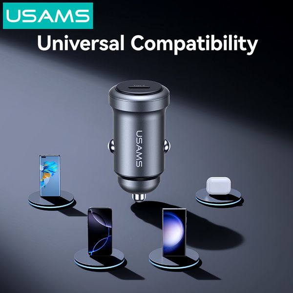 Tẩu Sạc Cho Ô Tô USAMS CC321 30W (1*Type-C Port)
