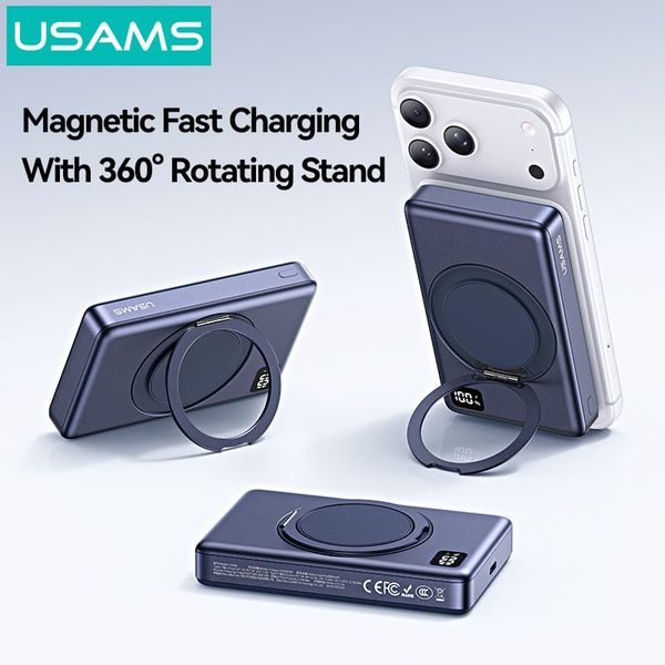 Pin Dự Phòng Không Dây USAMS CD269 10000mAh 22.5W (CCC / 3C Certification, 1*Type-C port, 15W Wireless Charging, Digital Display)