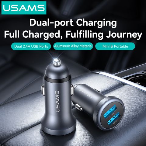 Tẩu Sạc Cho Ô Tô USAMS CC320 2.4A (2*USB-A Port)