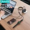 Cáp Sạc Nhanh C to 2C+Apple Watch Wireless Charger USAMS SJ785 72W (1.2m, 480Mbps)