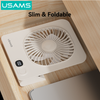 Quạt Để Bàn Kiêm Chân Đế Từ Tính USAMS ZB363 2.7W (2000mAh, 6H, 3-Speed Adjustment, Digital Display, 180° Adjustable)