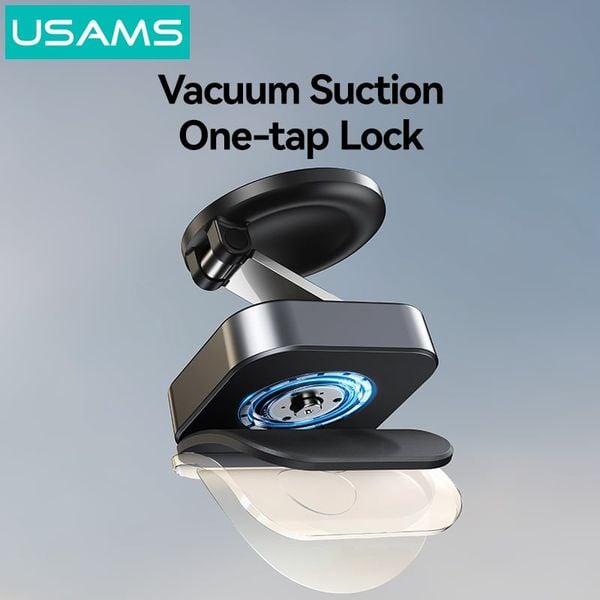 Đế Giữ Điện Thoại Hút Chân Không + Từ Tính USAMS ZJ093 (3-Axis folding, N52 Strong magnetic adsorption, 720° Rotation)