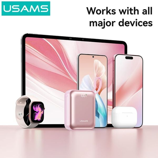 Pin Dự Phòng Kèm Cáp Type-C + Lightning USAMS CD278 PB98 G657-1 10000mAh 22.5W (Digital Display, CCC / 3C Certification)