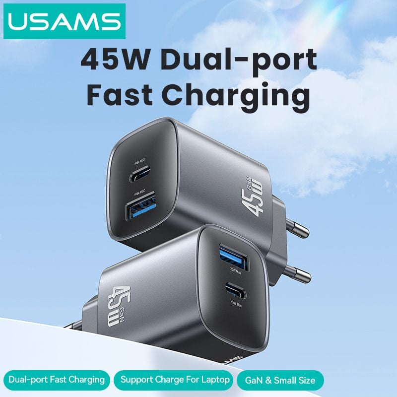 Củ Sạc Nhanh C+A USAMS CC290 45W (Multiple Protection)