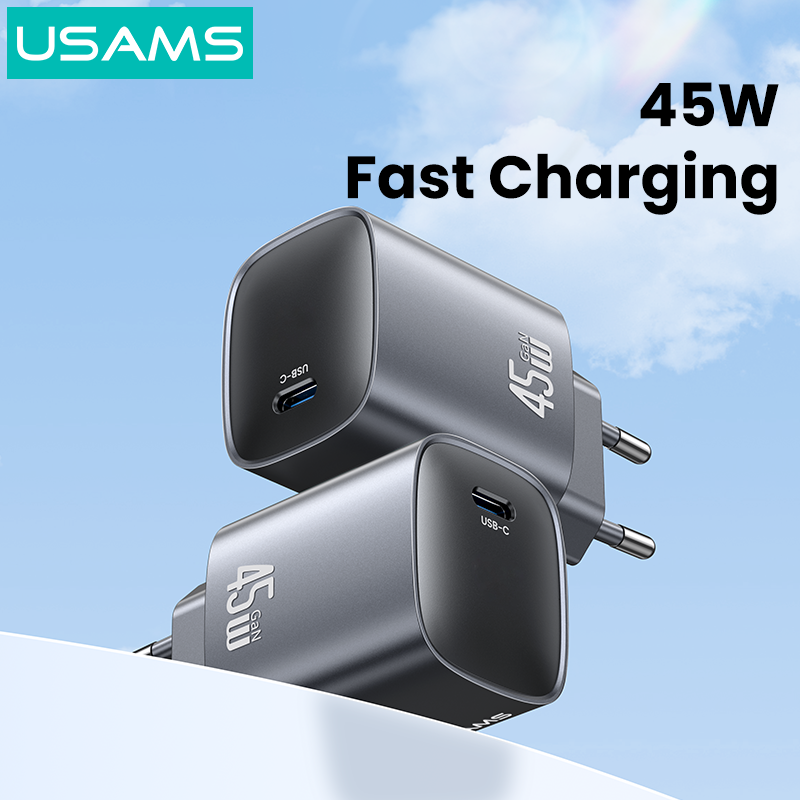 Củ Sạc Nhanh USAMS CC323 T66 45W (1*Type-C Port, Multiple Protection)