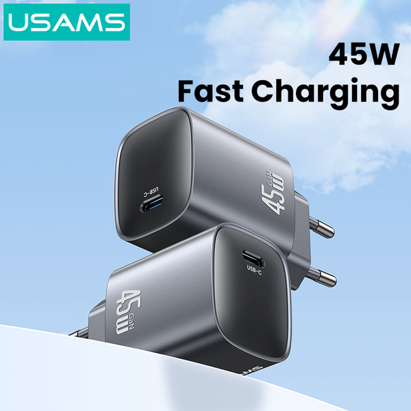 Củ Sạc Nhanh USAMS CC323 T66 45W (1*Type-C Port, Multiple Protection)