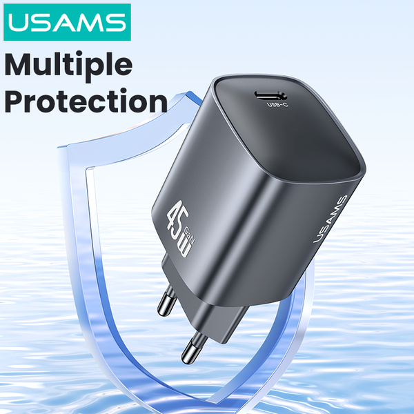 Củ Sạc Nhanh USAMS CC323 T66 45W (1*Type-C Port, Multiple Protection)