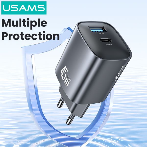 Củ Sạc Nhanh C+A USAMS CC290 45W (Multiple Protection)
