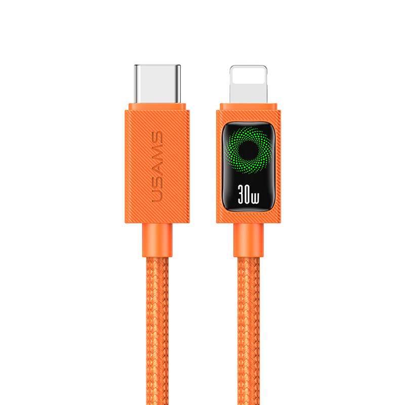 Cáp Sạc Nhanh C to Lightning USAMS SJ774 U92 30W (1.2m, With Light, 480Mbps)