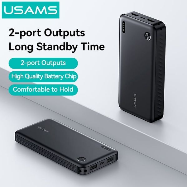 Pin Dự Phòng 2U CD254 PB83 20000mAh 10.5W (Type-C input, 2*USB-A output)