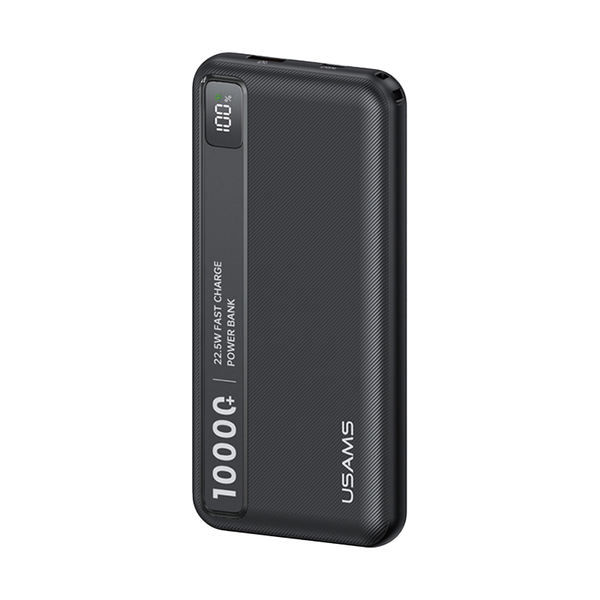 Pin Dự Phòng USAMS CD263 10000mAh 22.5W (1*Type-C + 1*USB-A port, Digital Display, 3C Certification)