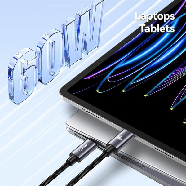 Cáp Sạc Nhanh C to C USAMS SJ769 U91 60W (1.2m, 480Mbps)