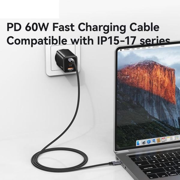 Cáp Sạc Nhanh C to C USAMS SJ769 U91 60W (1.2m, 480Mbps)