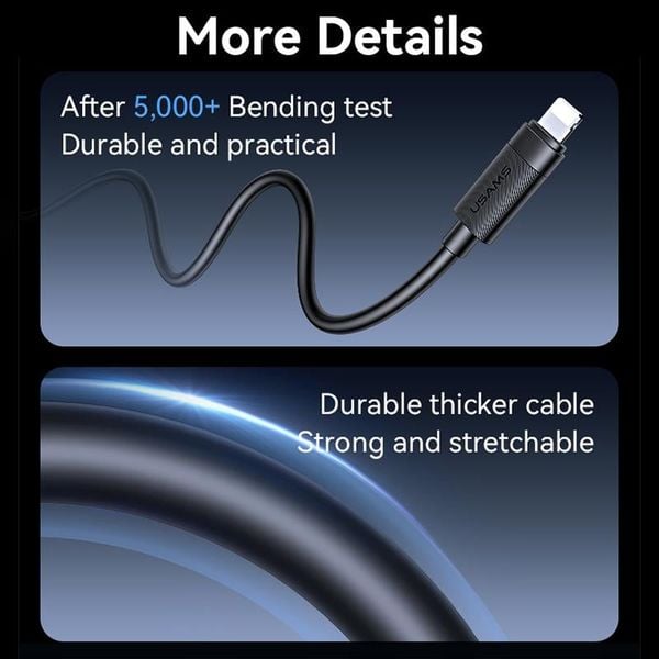 Cáp Sạc Nhanh C to Lightning USAMS SJ781 U94 30W (1m, 480Mbps)