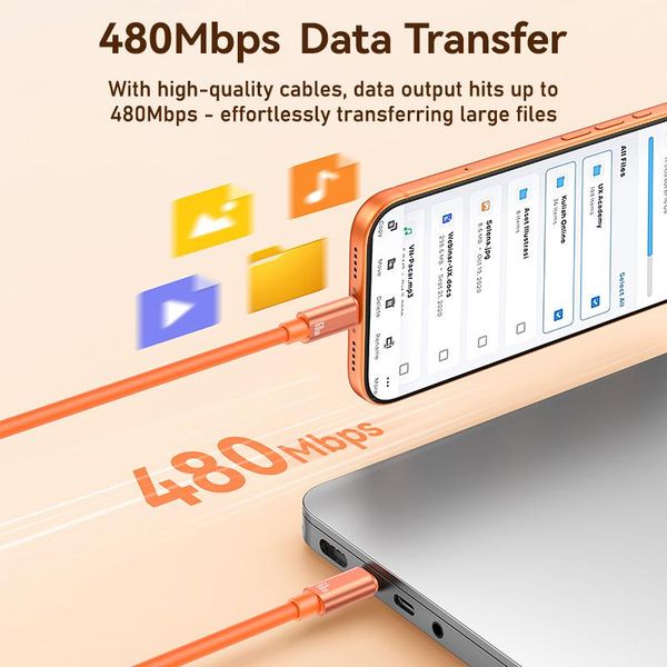 Cáp Sạc Nhanh C to C USAMS SJ784 U97 60W (480Mbps, With Lanyard, 0.3m)