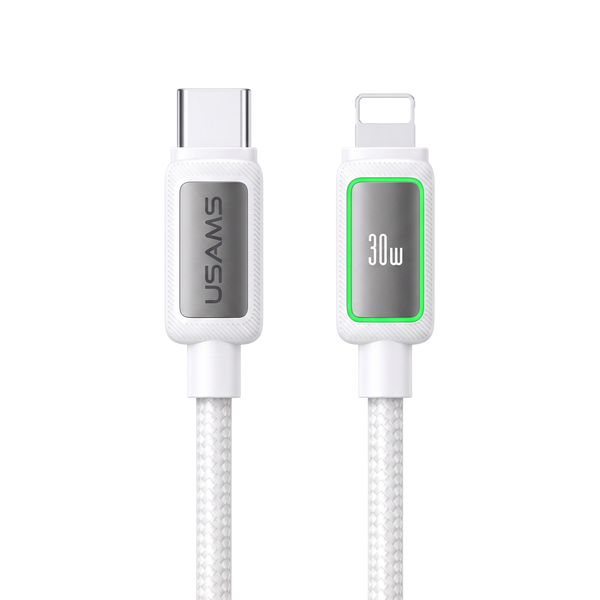 Cáp Sạc Nhanh C to Lightning USAMS SJ816 U110 30W (480Mbps, 1.2m, RGB Lighting)