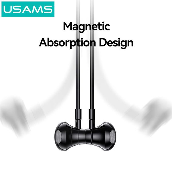 Tai Nghe Bluetooth Thể Thao USAMS YQ24 (Bluetooth v5.3, 20H, IPX5, Neckband Wireless Earphones)