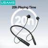 Tai Nghe Bluetooth Thể Thao USAMS YQ24 (Bluetooth v5.3, 20H, IPX5, Neckband Wireless Earphones)