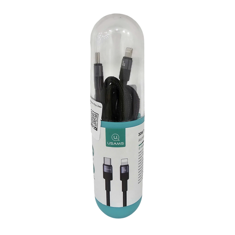 Cáp sạc nhanh USAMS SJ729 30W Type-C To Lightning Aluminum Alloy SY Series