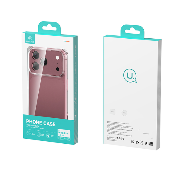 Ốp Lưng Trong Suốt Cho iPhone 18 Series USAMS Primary Series BH970/BH971 (High-Elastic Protection, Support Wireless Charging with Wearing Case)