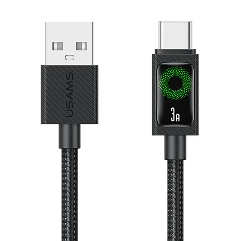 Cáp Sạc Nhanh USB to Type-C USAMS SJ772 U92 3A (1.2m, 480Mbps, with Light)