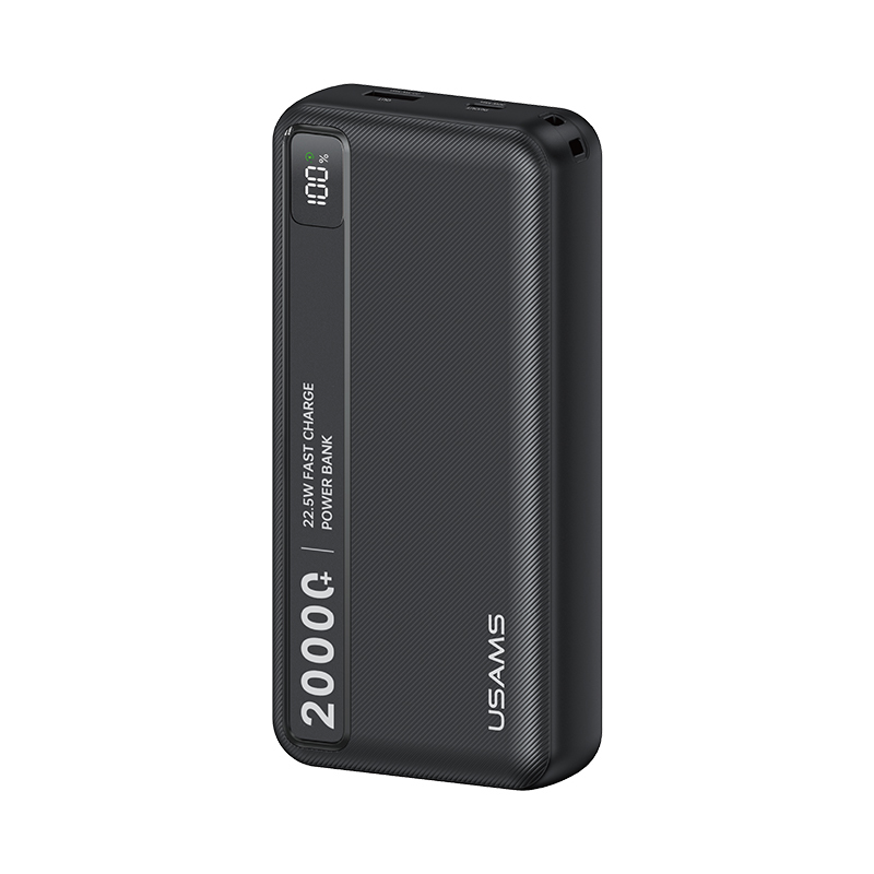 Pin Dự Phòng USAMS CD265 20000mAh 22.5W (1*Type-C + 1*USB-A port, Digital Display)