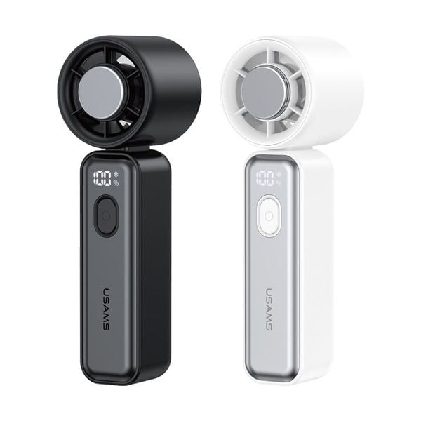 Quạt Cầm Tay Sò Lạnh Tốc Độ Cao USAMS ZB362 (7W, 2000mAh, Digital Display, 100 Wind Speeds Adjustable, 14000RPM)