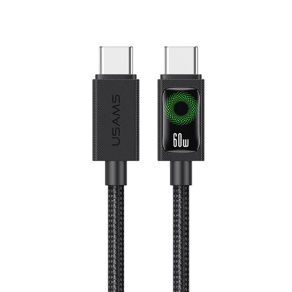 Cáp Sạc Nhanh C to C USAMS SJ773 U92 60W (1.2m, With Light, 480Mbps)