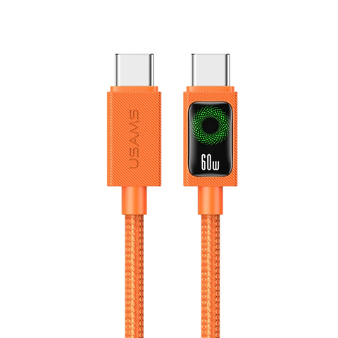 Cáp Sạc Nhanh C to C USAMS SJ773 U92 60W (1.2m, With Light, 480Mbps)