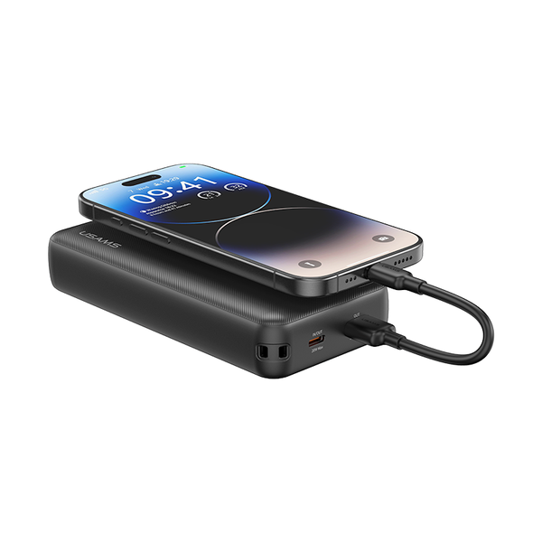 Pin Dự Phòng USAMS CD265 20000mAh 22.5W (1*Type-C + 1*USB-A port, Digital Display, 3C Certification)