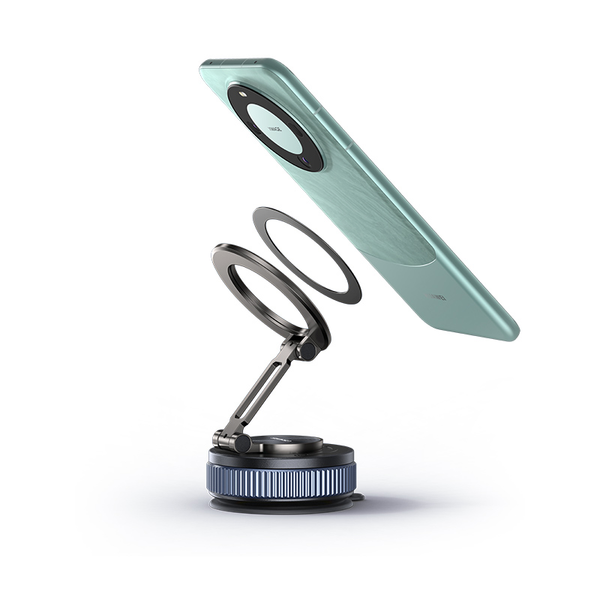 Đế Giữ Điện Thoại Hút Chân Không + Từ Tính Trên Ô Tô USAMS ZJ084 (3-Axis folding, N52 Strong magnetic adsorption, 720° Rotation)