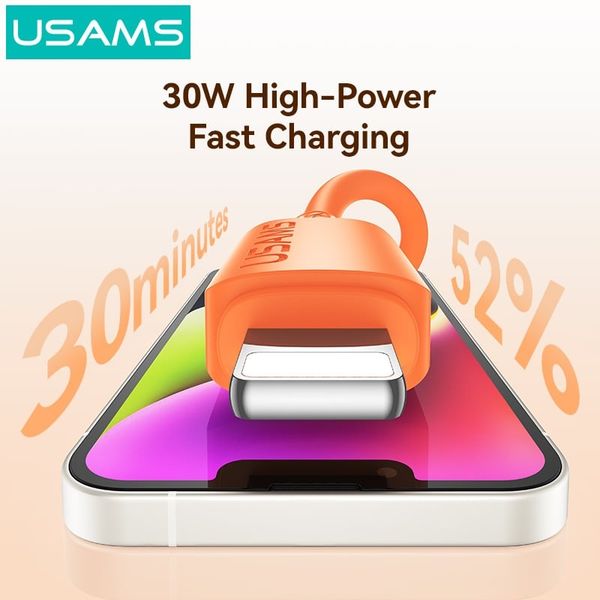 Cáp Sạc Nhanh C to Lightning USAMS SJ788 U98 30W (1m, 480Mbps)