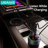 Tẩu Sạc Cho Ô Tô USAMS CC328 30W (1*Type-C + 1*USB-A port, Bluetooth v5.2, RGB Ambient Lighting, 2 Playback Modes​)