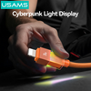 Cáp Sạc Nhanh C to Lightning USAMS SJ776 U93 30W (1.2m, Cyberpunk Light Effect, 480Mbps)