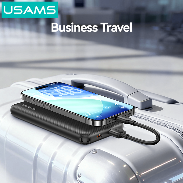 Pin Dự Phòng USAMS CD262 PB89 10000mAh 10W (1*Type-C + 1*USB-A port, LED Display, 3C Certification)