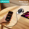 Pin Dự Phòng Kiêm Củ Sạc 3-in-1 USAMS CD260 PB88 10000mAh 22.5W (With Built-in Type-C + Lightning cable, Digital Display, 3C Certification)