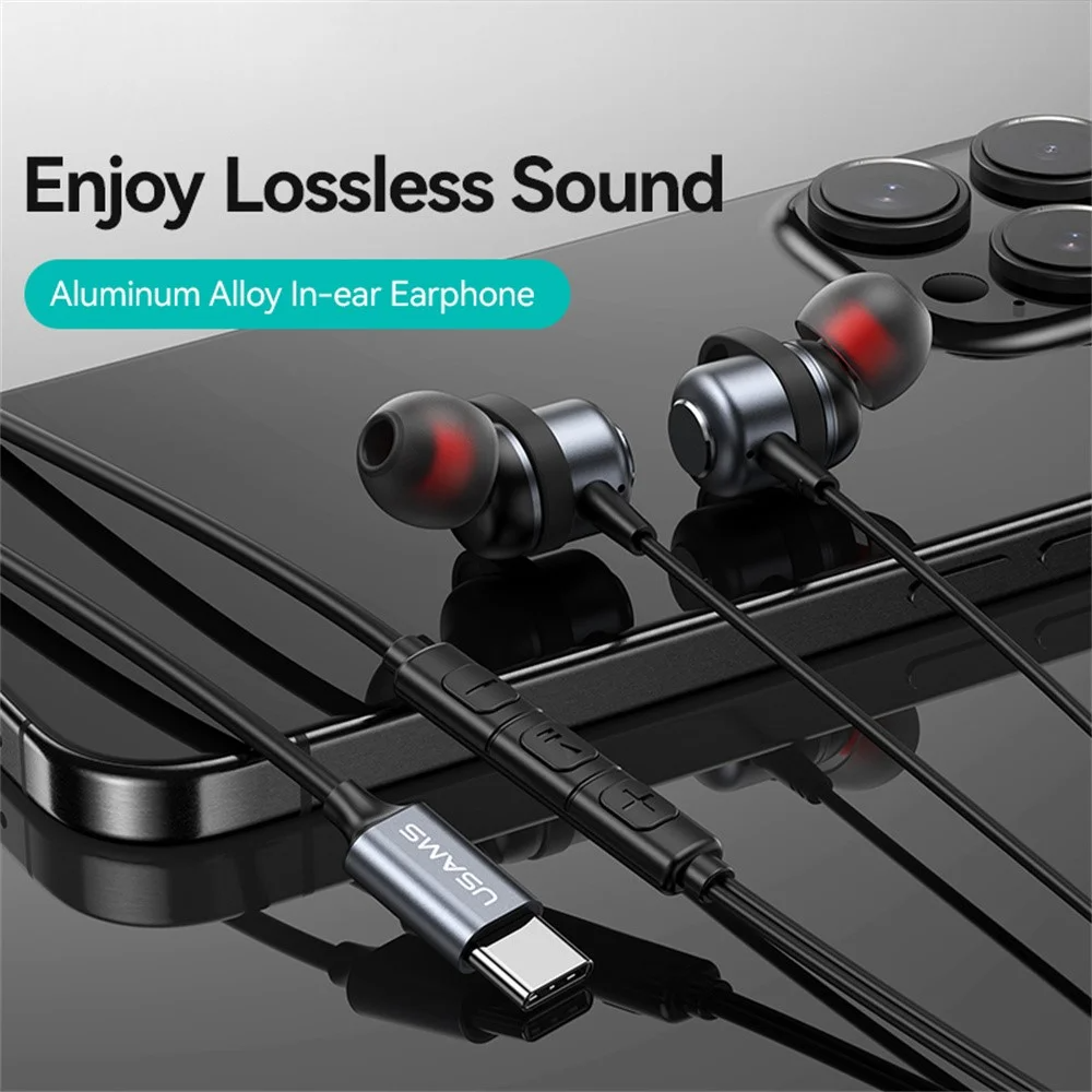 Tai Nghe Có Dây Type-C USAMS SJ758 EP-48 (1.2m, 3D Surround Sound Immersion, HD Mic Clear Calls)