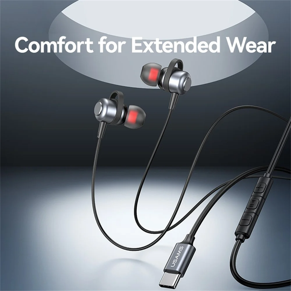 Tai Nghe Có Dây Type-C USAMS SJ758 EP-48 (1.2m, 3D Surround Sound Immersion, HD Mic Clear Calls)