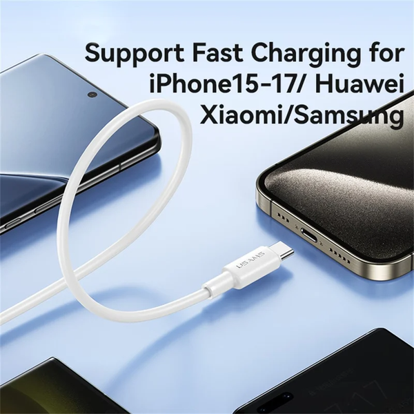 Cáp Sạc Nhanh C to C USAMS SJ763 U90 60W (1m, 480Mbps)