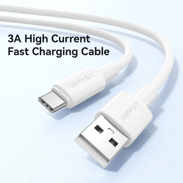 Cáp Sạc Nhanh USB to Type-C USAMS SJ761 U90 18W (3A, 1m, 480Mbps)