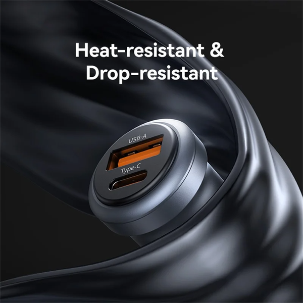 Tẩu Sạc Cho Ô Tô USAMS CC322 30W (1*Type-C + 1*USB-A port, For 12V-24V Car Model)