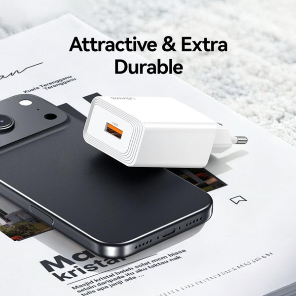 Củ Sạc Nhanh USAMS CC326 T69 2.1A (1*USB-A port, 5V/2.1A)