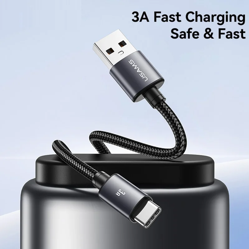 Cáp Sạc Nhanh USB to Type-C USAMS SJ767 U91 3A (1.2m, 480Mbps)